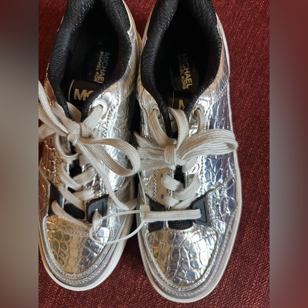 Michael Kors  Metallic Silver Sneakers